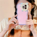 Cute 3d Curly Wavy Frame Case Adorable Design For Girls Women